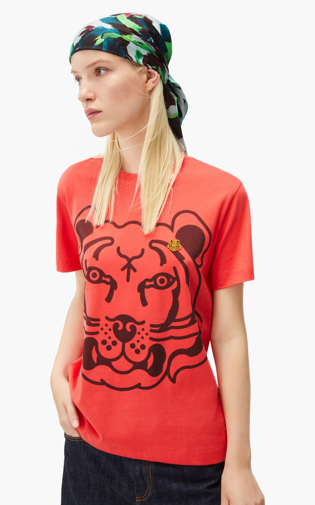 Kenzo K Tiger loose fitting T Shirt Dam | 75813-YFIO